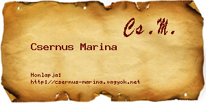 Csernus Marina névjegykártya